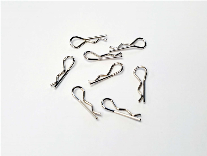 Small Body Clips, Silver for 18-10 Scale (8)