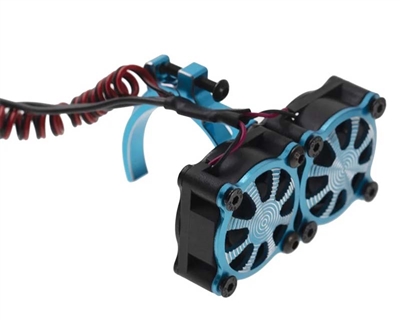 Motor Heatsink Cooling Fan with Thermal Sensor for 1/8 1/10 RC Car Axial SCX10 Traxxas TRX4 Tamiya, 540 550 3650 3660