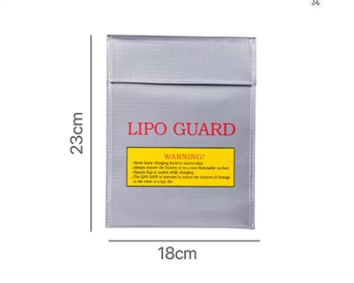 Heavy Duty Lipo Safe Storage Bag 9 x 7" Silver