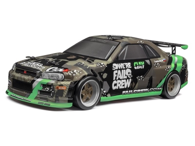 Fail Crew Nissan Skyline R34 GT-R Painted Body (fits 150mm Micro RS4) HPI120166