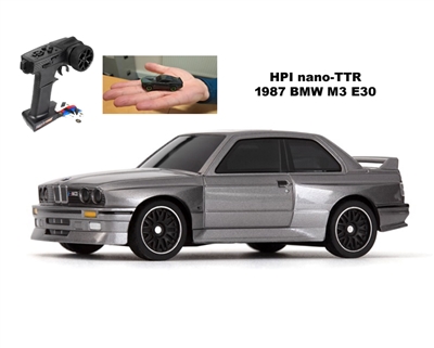HPI160991  nano-TTR 1989 BMW M3 E30 Ravaglia - Dark Silver