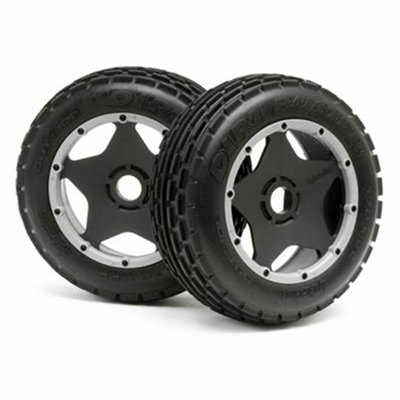 HPI Dirt Buster Rib Tire M Compound Wheel Baja HPI4736