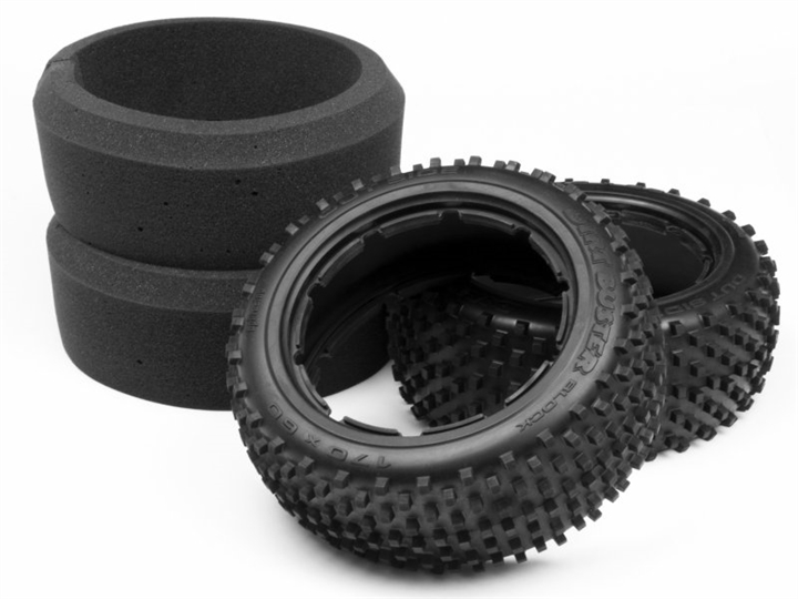 Dirt Buster Block Tire M Compound (170x60mm/2pcs) - HPI4848