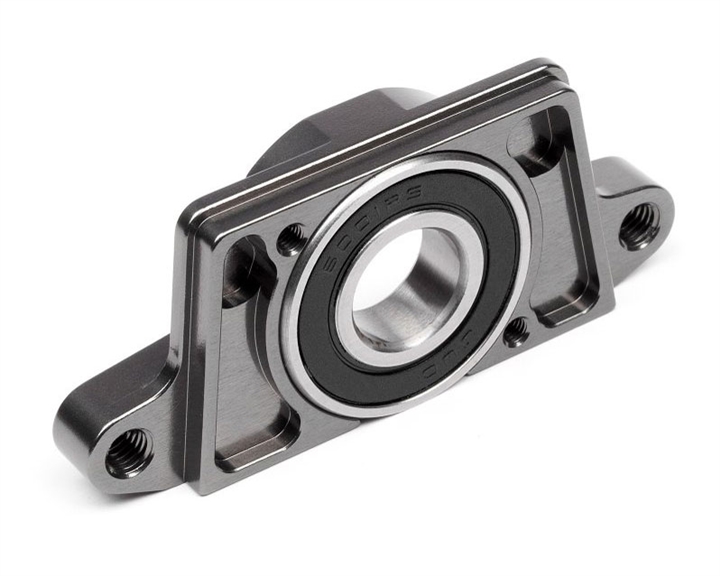 Heavy Duty Aluminum Spur Gear Mount (Gunmetal) Baja 5B/Baja 5T/Uses oversized bearings for more increased durability. HPI87559