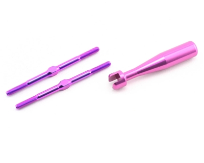 HPI93585 Turnbuckle M4x70mm Titanium/Purple/2pcs