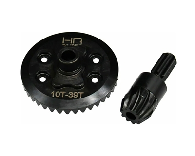 Hot Racing Steel Helical Differential Ring & Pinion Gear for TraxxasÂ® Mini MaxxÂ® (Rear) (39T/10T) HRASMMX9390R