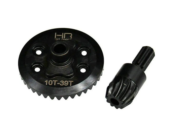 Hot Racing Steel Helical Differential Ring & Pinion Gear for TraxxasÂ® Mini MaxxÂ® (Rear) (39T/10T) HRASMMX9390R