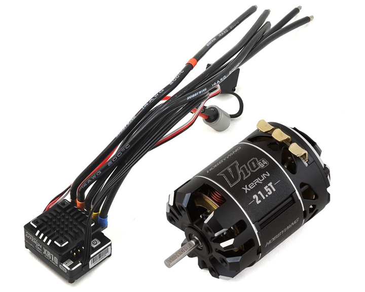 Hobbywing XR10 Stock Sensored Brushless ESC/V10 G4 Motor Combo (21.5T) HWA38020339