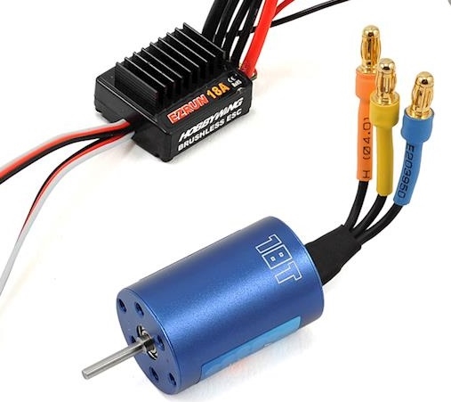 Hobbywing EZRun 18A Sensorless Brushless ESC/Motor Combo (18.0T/5200kV) w/Program Box, HWA81030010