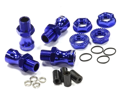 17mm Hex Wheel (4) Hub +18mm Offset for Traxxas 1/10 T-Maxx, Revo C23103BLUE