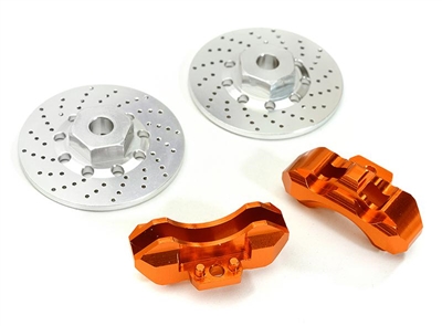 Alloy Front Brake Disc (2) for Traxxas 1/10 4-Tec 2.0 C28426ORANGE