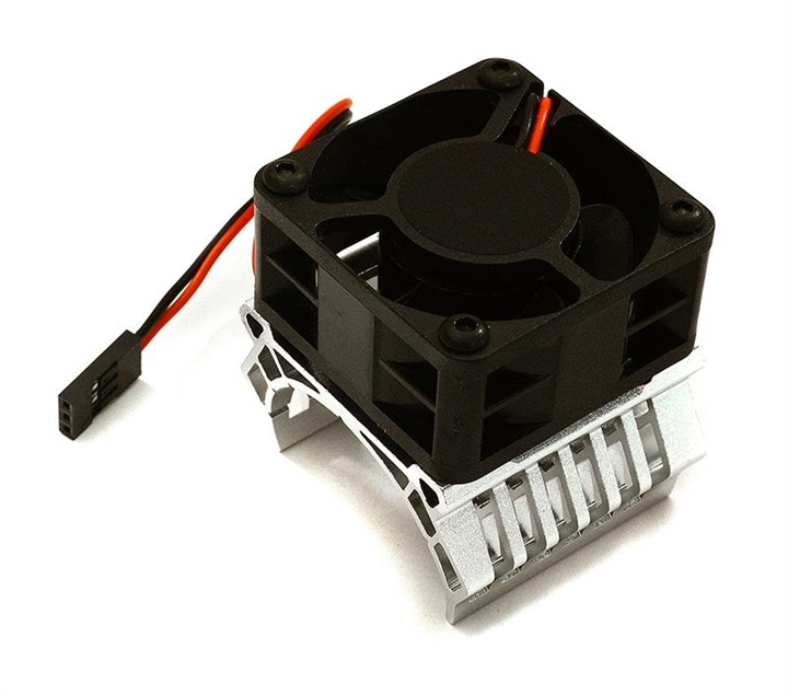 36mm Motor Heatsink+40x40mm Cooling Fan 16k rpm for Most 1/10 On-Road & Off-Road C28597SILVER