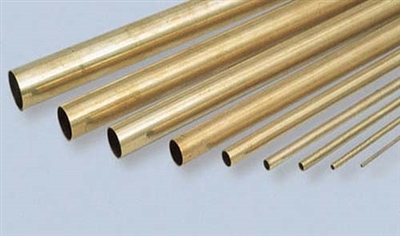 KSM8139	K & S Metals Round Brass Tube: 1/2" OD x 0.014" Wall x 12" Long
