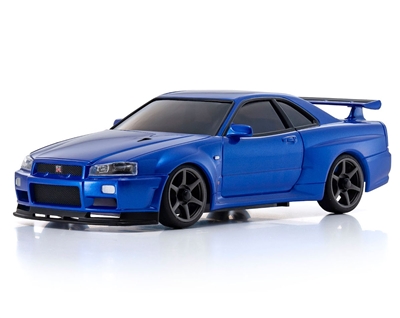 Kyosho MINI-Z AWD NISSAN SKYLINE GT-R R34 V.specâ…¡NÃ¼r Metallic Blue 32629MB