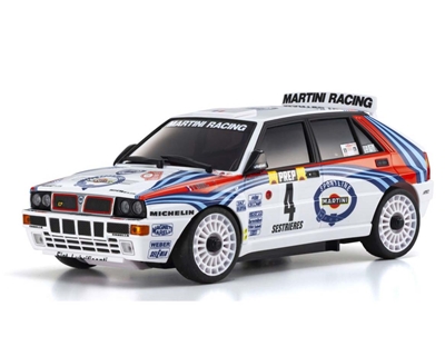 Kyosho MA-020 AWD Mini-Z ReadySet w/1992 Lancia Delta Monte Carlo Rally Body (White/Blue) w/KT-531P 2.4GHz Radio - 32655MCGHz Radio - KYO32645MB