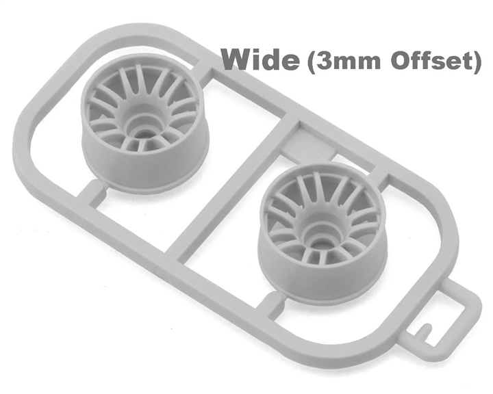 Kyosho Mini-Z Rays RE30 Multi Wheel II (White) (2) (Wide) (3mm Offset) KYOMZH131W-W3B