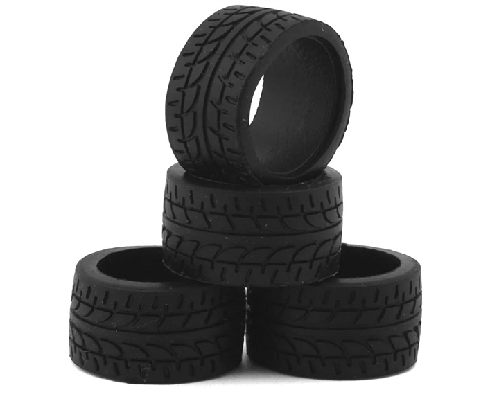 Kyosho MZW38-10B Mini-Z 11mm Wide Racing Radial Tire (4) (10 Shore)