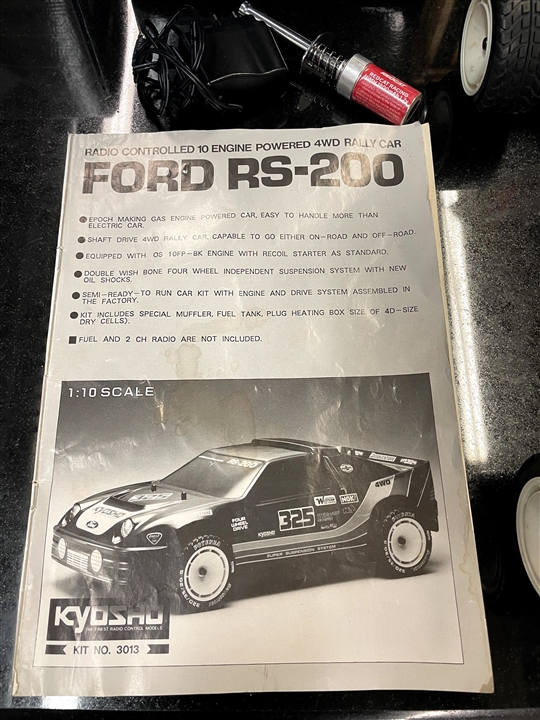 USED - ANTIQUE - Kyosho Ford RS-200 Kit No. 3013