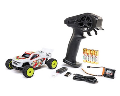 Losi 1/28 Micro-T 2S 2WD RTR Stadium Truck (Battery & Charger Included), White - LOS-1392T1