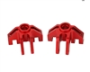 Aluminum Front Spindle Set Red (Left/Right): LMT 2.0 - LOS-1807