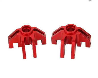 Aluminum Front Spindle Set Red (Left/Right): LMT 2.0 - LOS-1807