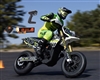 Promoto-SM 1/4 Super Moto Motorcycle, FXR, White: RTR with Battery and Charger - LOS-2310