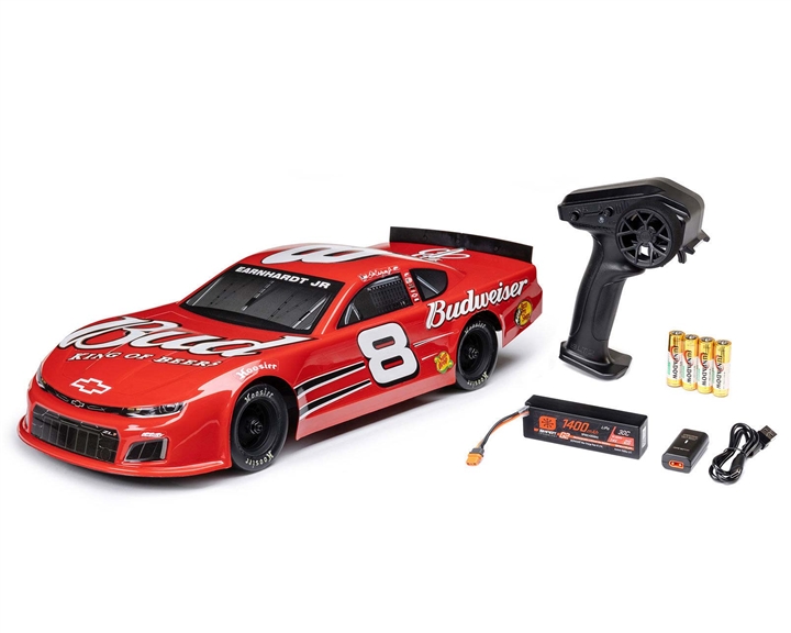 Losi 1/12 Asphalt Late Model RC Race Car Dale Earnhardt Jr. No. 8 2025 Budweiser Chevrolet ZL1 2S AWD On-Road (Battery & Charger Included), Red,  LOS-3104T2