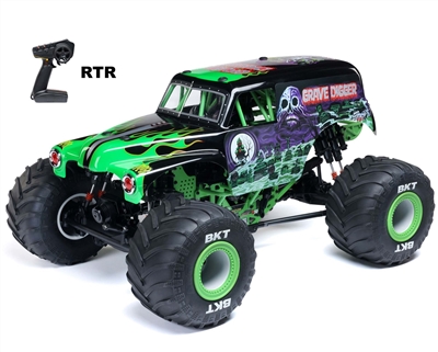 1/8 LMT 2.0 Grave Digger 4X4 Solid Axle Brushless Monster Truck RTR, Green - LOS04028T1