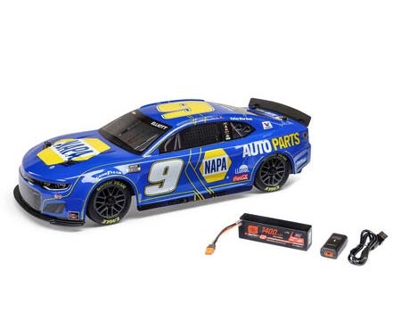 Losi 1/12 NASCAR RC Race Car Chase Elliott No. 9 NAPA 2025 Chevrolet Camaro ZL1 2S AWD RTR Brushed On-Road (Battery & Charger Included) LOS1122509