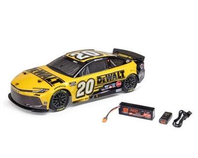 Losi 1/12 NASCAR RC Race Car Christopher Bell No. 20 DeWalt 2025 Toyota Camry 2S AWD RTR Brushed On-Road (Battery & Charger Included) LOS1122520