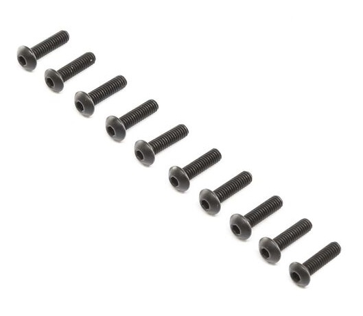 Button Head Screws, Stl, BO, M4 x 14mm (10) LOS255014