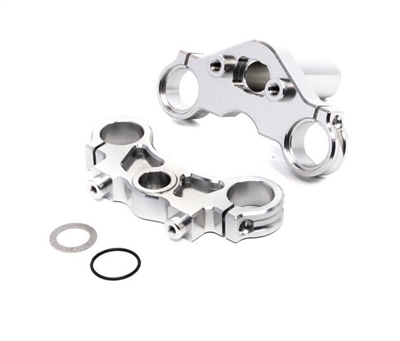 LOS364006 Aluminum Triple Clamp Set, Silver: Promoto-MX