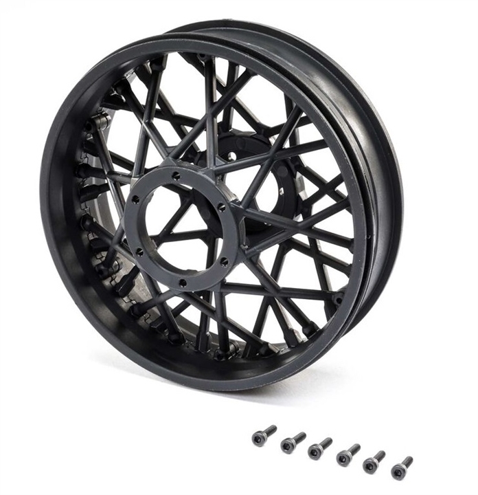 LOS46001 Rear Wheel Set, Black: Promoto-MX