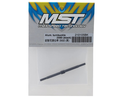 60 MST 3X60mm Aluminum Turnbuckle (Black) MXS-210105BK