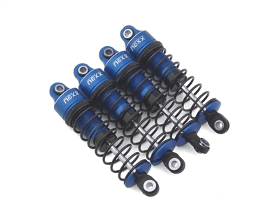 NEXX Racing Arrma Grom Threaded Aluminum Oil-Filled Shoc NX-420-BLks (Blue) (4) (58mm)