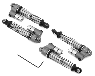 Traxxas 1/18 TRX-4M Reservoir Aluminum Threaded Oil Filled Shocks (4) (Gun Metal) NX-400-G