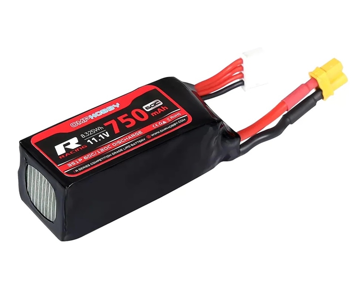 OMP Hobby M2 EVO Battery 11.1V 60C 3S 750mAH with XT30, OSHM2329