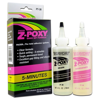 Zap Z-Poxy 5 minute Quick Set Formula 8oz, PAAPT-38