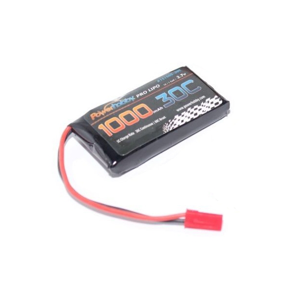 1S 3.7V 1000mAh 20C LiPo Battery w/ JST Connector PHB1S100020CJST