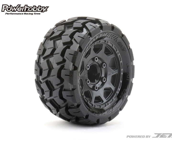 Zoom PreviousNext     Powerhobby 1/10 2.8 ST Tomahawk Belted Tires (2) with Removable Hex Wheels