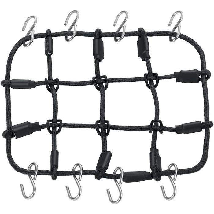 Elastic Roof Rack Luggage Net w Hooks 1/24 Crawler Axial SCX24 Black