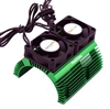 Powerhobby Heat Sink w Twin Turbo High Speed Cooling Fans PHBPH1289GREEN