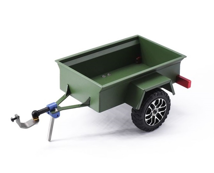 Aluminum Mini RC Crawler 1/24 Trailer, Green, for Axial SCX24 / Enduro24 - PHBSCX24759GREEN