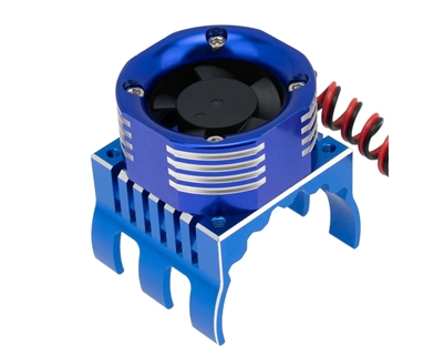 1/8 Aluminum High Speed LED Lights Cooling Fan Heatsink Mount Blue - PHT1299-Blue