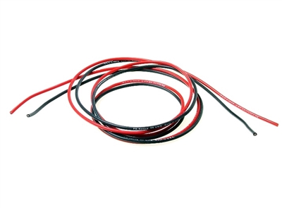 PN Racing 20AWG Silicon Motor Wire (Black Red @2 meters) 700261