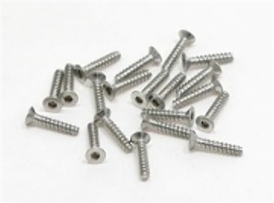 M2 x 10  PN Racing M2x10 Countersink Stainless Steel Hex Plastic Screw (20pcs) - 700340