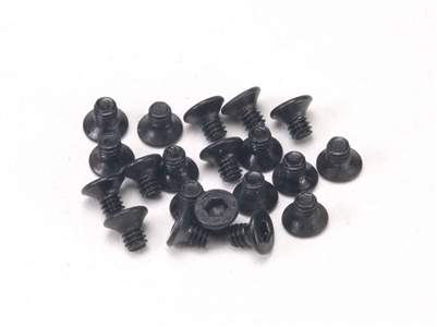 M2 x 3  PN Racing M2x3 Countersunk Hardened Carbon Steel Hex Machine Screw (20pcs) - 709903