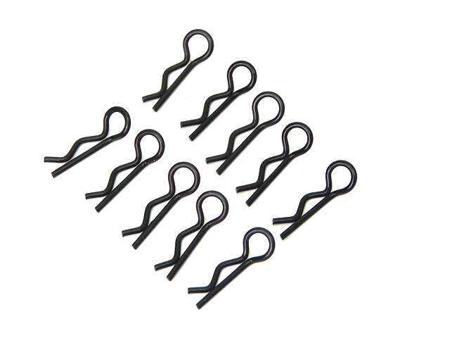 PN Racing Micro Ultra Body Clip 10pcs (Black) 800101K