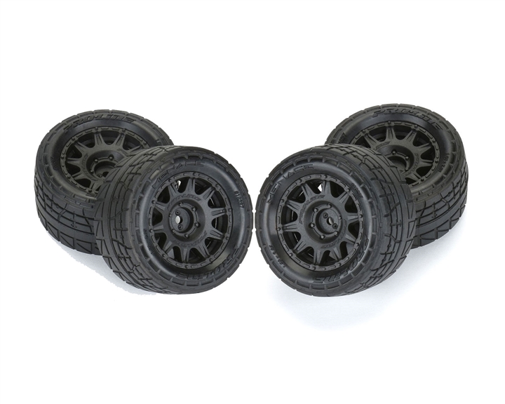 1/18 Menace F/R Street Tires MTD 12mm Black Raid (4): Granite GROM - PRO10287-10