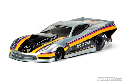 Pro-Line Chevrolet Corvette C7 Pro-Mod Clear Body for Slash 2wd Drag Car, PRM157140,  PRM1571-40